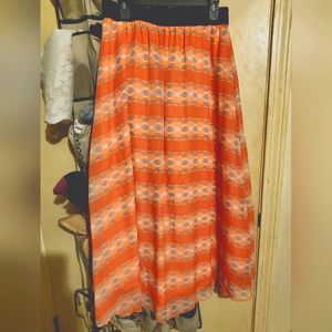 Vibrant orange skirt